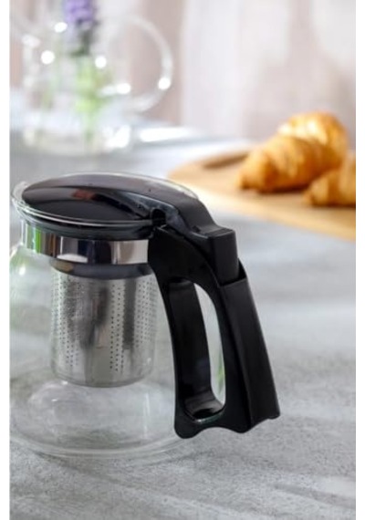 Süzgeçli Borosilikat Cam Demlik 720ml Diğer