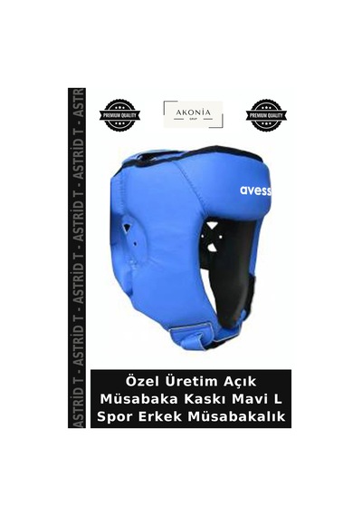 Özel Üretim Açık Müsabaka Kaskı Mavi L Spor Erkek Müsabakalık