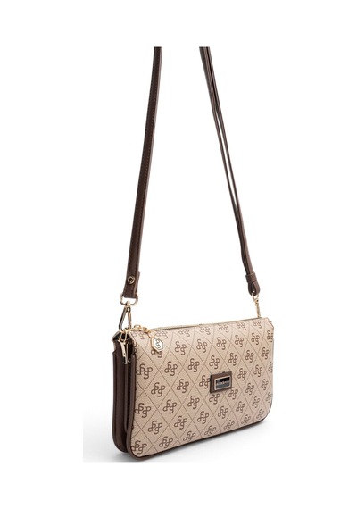 Silver & Polo Silver Polo Kahve - Kahve Monogram Kadın Çapraz Çanta Sp1291