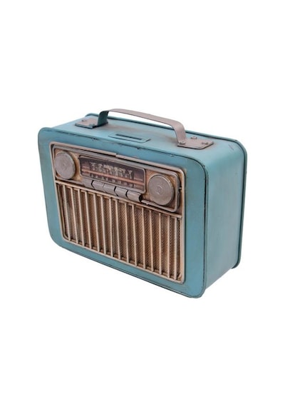 Dekoratif Metal Radyo Kumbaralı Hediyelik