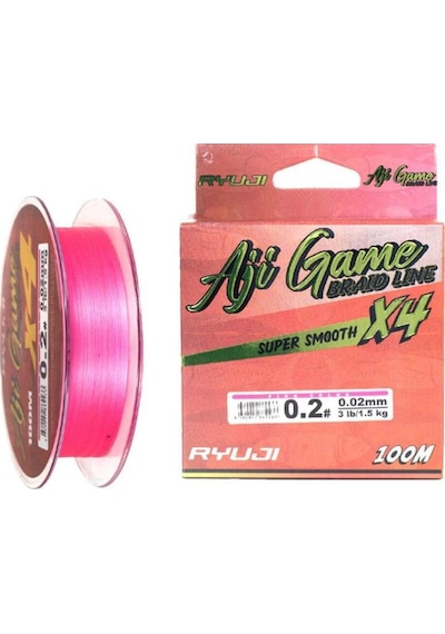 Aji Game 4x 100m Pink Lrf İp Misina 0,04 Mm