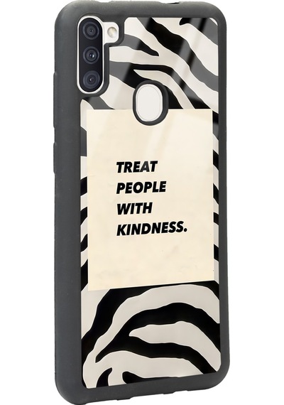 Samsung Uyumlu M11 Zebra Motto Tasarımlı Glossy Telefon Kılıfı Çok Renkli