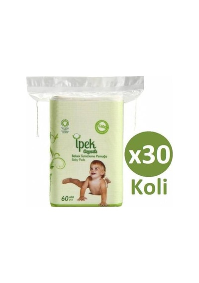 Ipek Çocuk Ipek Organik Bebek Temizleme Pamuğu X 30 Paket