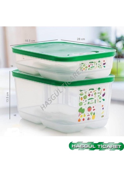 Tupperware Sera Set 2'Li 18 L 44 L Sebze Meyve Saklama K N1143360 Yeşil