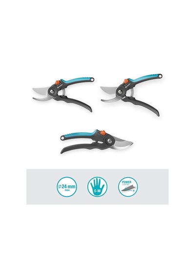 Lexroo Secateurs Premiumcut Flex, Bypass, Yeşil Ahşap İçin Bahçe Budama Makinesi, 24 Mm Kesme Çapı