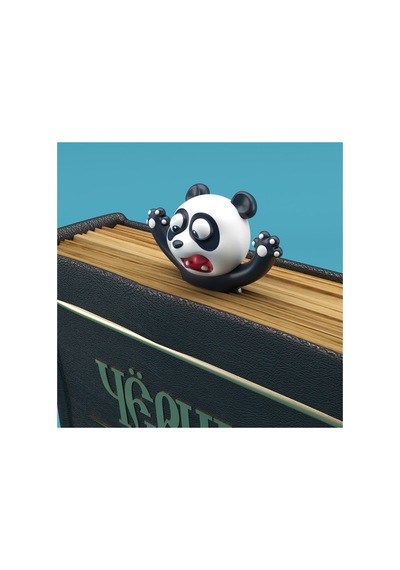 Sevimli Panda Kitap Ayracı Siyah