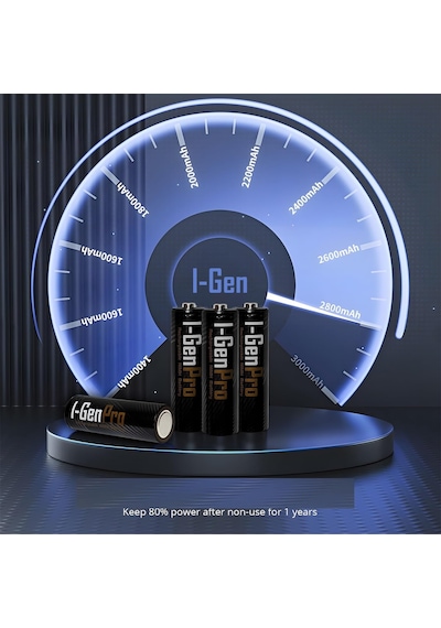 Pro P102 2 Adet Aaa 1100 Mah Şarj Edilebilir İnce Kalem Pil 1.2v Ni-mh Şarjlı Pil