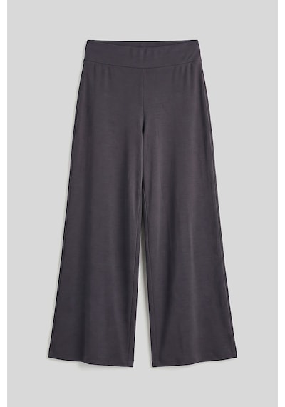 Tommylife Koyu Gri Comfort Fit Geniş Paça Korsajlı Palazzo Kadın Pantolon - 94681