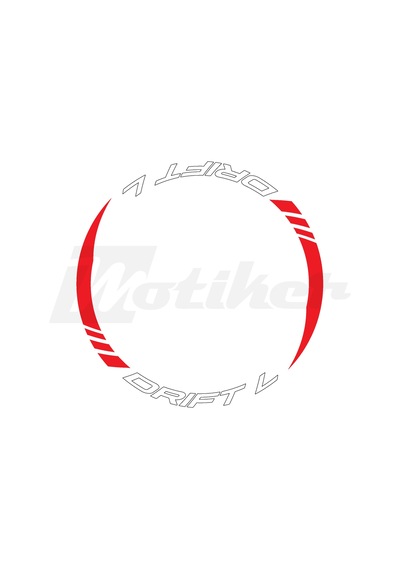 Mondial Drift L Geniş Jant Sticker Modeli 16'lı Neon Turuncu Beya