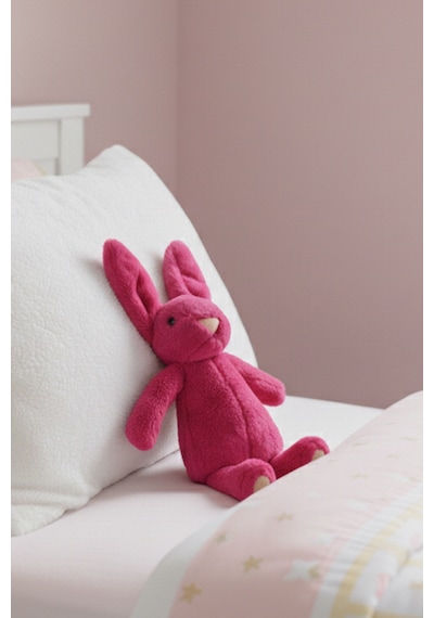 Yumuşacık Peluş Tavşan Hediyelik Bebek Uyku Ve Oyun Arkadaşı 45 Cm Oyuncak Pembe