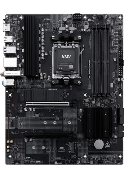 Msı Pro B840-s Evo Wıfı6e Am5 Ddr5 8000mhz Oc Hdmı 3x M.2 Usb 10gbs 2.5g Lan Wı-fı 6e Atx