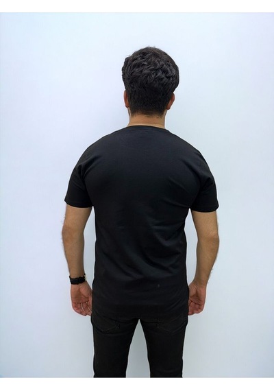 Bisiklet Yaka Erkek Baskılı T-shirt Beyaz