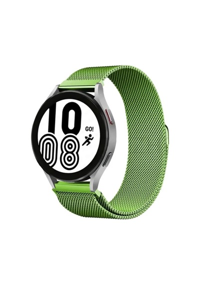 Jenerik Samsung Galaxy Watch 4 Metal Mıknatıslı Kordon - Yeşil