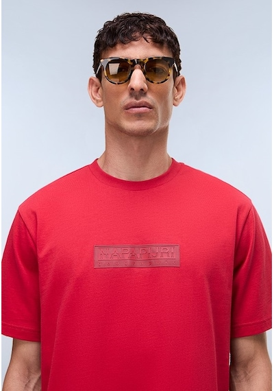 Napapijri S-box Logo Ss 1 Erkek T-shirt-31967 Kırmızı