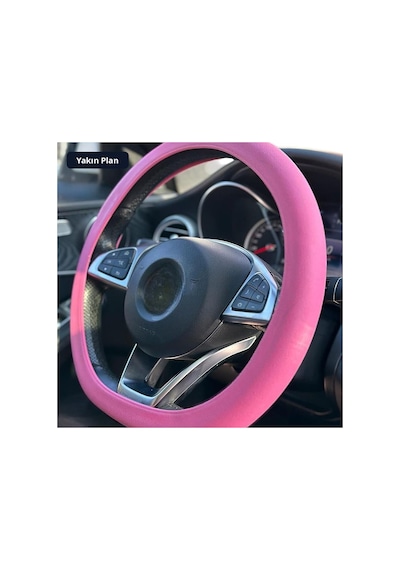 Trobus Honda City 2021 Ve Sonrası Uyumlu Direksiyon Kılıfı Silikon Geçmeli 36-40 Cm Pembe