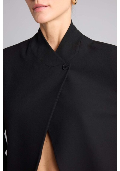 Defacto Oversıze Hakim Yaka Blazer Ceket H1118ax26smbk81 Siyah-bk81