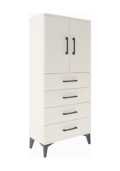 Arges Dolap 2 Raflı 4 Çekmeceli 2 Kapaklı 60x30x134 Aytaşı-ay... Aytaşı