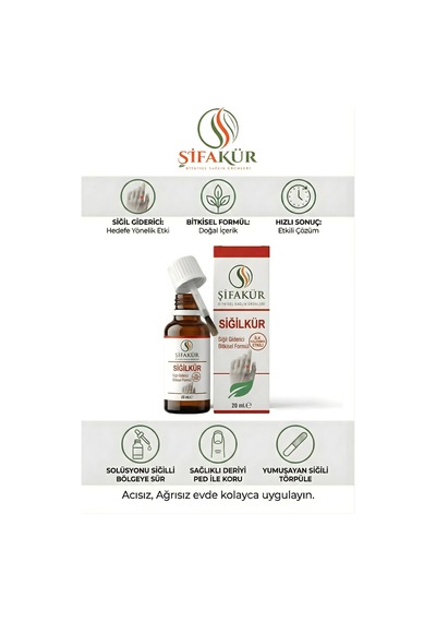 Siğilkür Siğil Giderici Bitkisel Solüsyon 20ml - Törpü Ve Koruyucu Pedli Tam Bakım Seti