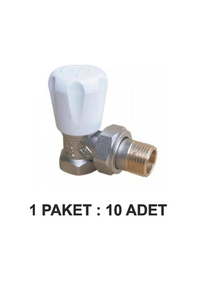 Kalde Köşe Radyatör Vanası 1/2 Eko Paket 10 Li
