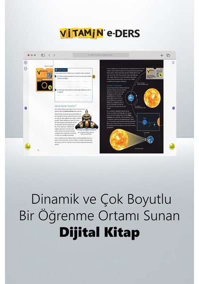 6. Sınıf Fen Bilimleri (e-Ders) | 1478 Yeni Nesil Soru, 1724 Dakika Video | 3D Objeler Dijital Kitap