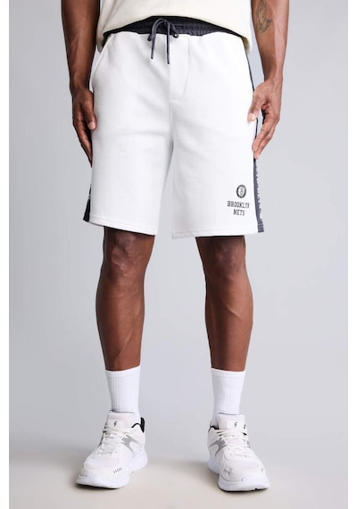Defacto Nba Lisanslı Brooklyn Nets Standart Fıt Şort H4495ax26auer105 Ekru-er105