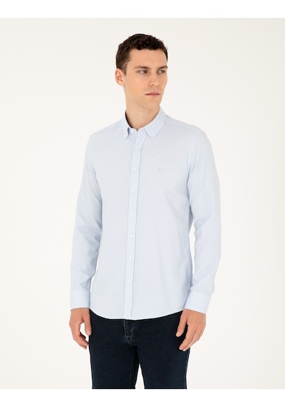 Pierre Cardin Erkek Açık Mavi Gömlek Desenli 50291042-vr003 Açık Mavi