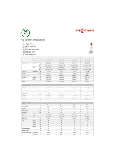 Viessmann Vitoclima 050-S/HE Pro+ Serisi 2025 12000 BTU Inverter Duvar Tipi Klima
