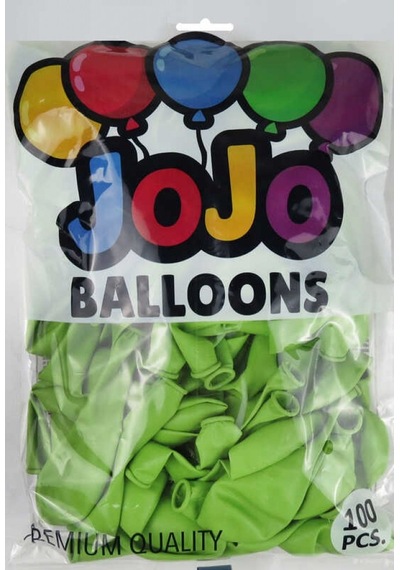 Balon Düz 12 İnc Jojo Balloons Açık Yeşil Pk:100 Çok Renkli