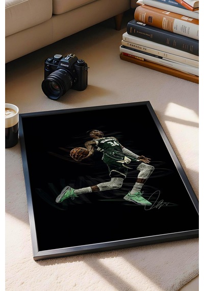 Giannis Antetokounmpo Çerçeveli Tablo Nba Basketbol - Estetik Poster