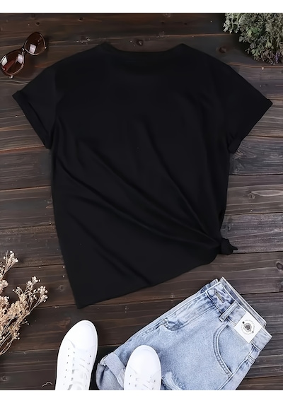 Uyguntarz Unisex Devil Angel Baskılı Tasarım Tshirt Siyah