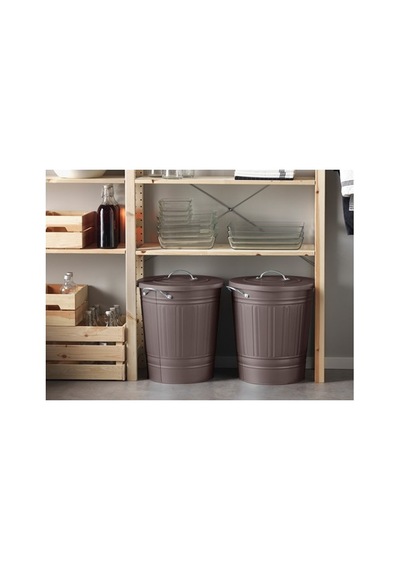 Ikea Knodd Çöp Kutusu, Gri, 40 Lt, Kapaklı