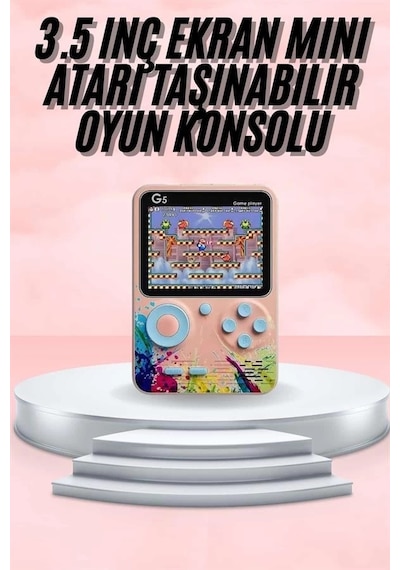 3.5 İnç Klasik Retro Lcd Ekran 500 Oyunlu Oyun Konsolu Taşınabilir