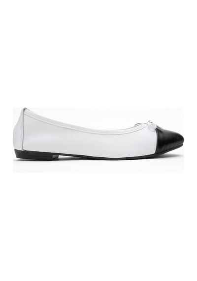 Luvishoes Luvi Shoes Jens Beyaz-siyah Cilt Hakiki Deri Fiyonklu Kadın Babet Ayakkabı Beyaz - Siyah Luvishoes Luvi Shoes Jens Beyaz-siyah Cilt Hakiki Deri Fiyonklu Kadın Babet Ayakkabı Beyaz - Siyah