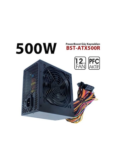Power Boost BST-ATX500R PSU 12 CM Fanlı Güç Kaynağı 500 W