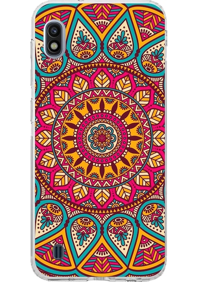 Samsung Galaxy J8 - A6 Plus Uyumlu Mandala Baskılı Silikon Kılıf Renkli