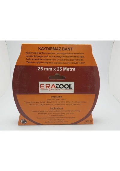 Enka Kaydırmaz Bant Kırmızı 25 Metre 25 Mm Siyah