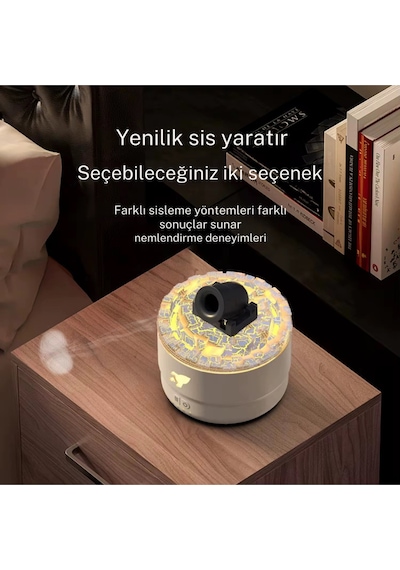 Hava Nemlendirici Alev Topu Görünümlü Volkanik Tasarım Renkli Havan Topu Şekilli Difüzör Hava Nemlen
