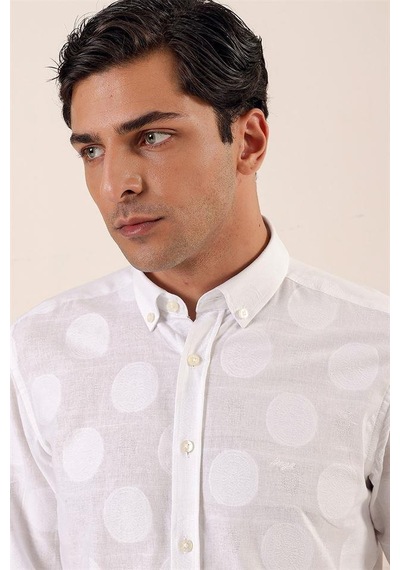 İmza Beyaz Kısalabilir Kollu Desenli Jakarlıcepsiz %100 Pamuk Casual Slim Fit Gömlek 1004230183-beyaz Beyaz İmza Beyaz Kısalabilir Kollu Desenli Jakarlıcepsiz %100 Pamuk Casual Slim Fit Gömlek 1004230183-beyaz Beyaz