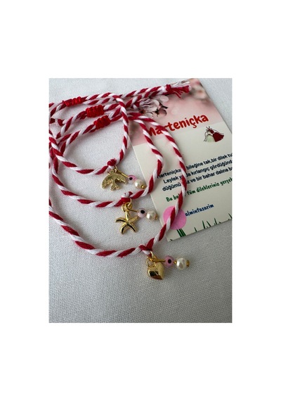 3lü Marteniçka Pembe Nazar Boncuklu Gold Şans Dilek Bilekliği Pembe Gold 3lü Pembe Gold 3lü
