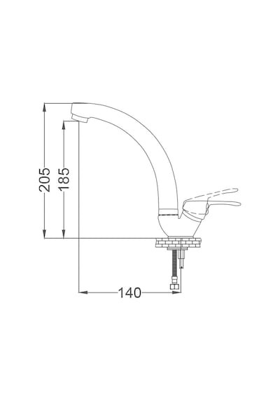 Gms Sırma Tek Girişli Mermer Üstü Lavabo Bataryası Sr241