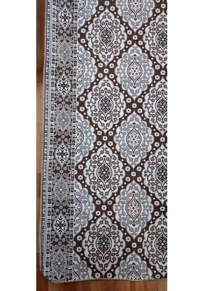 Osmanlı Desenli 6 m2 Halı Örtüsü, Savan, Çok amaçlı Pike, Pamuklu Açık Kahverengi