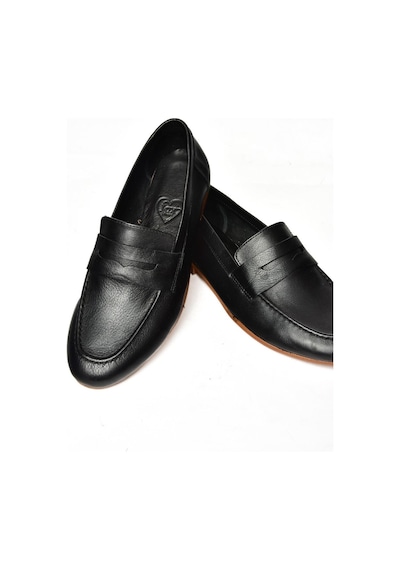 Fox Shoes S944007803 Siyah Hakiki Deri Kadın Babet Siyah
