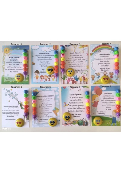Farklı Market Emoji Çikolata Ve Kalem Karne Hediyesi 7 Adet