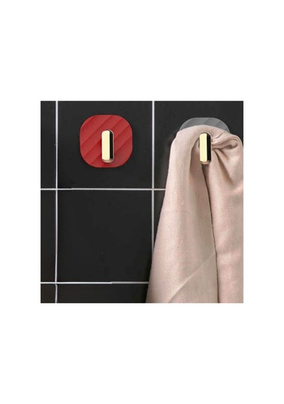 Mucit Home 2 Adet Retro Gold Detaylı Havlu Askısı Kendinden Yapışkanlı Banyo Askısı Renkli