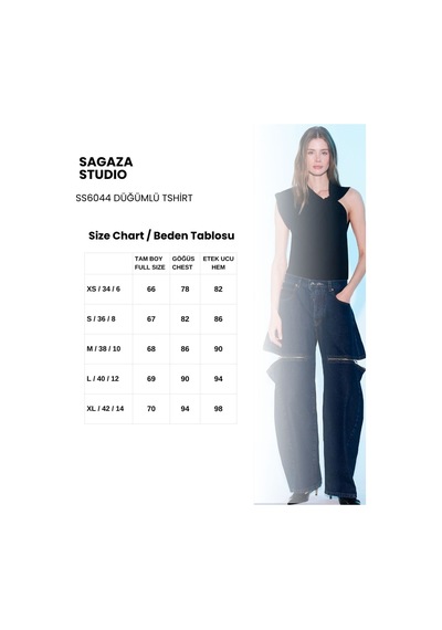 Sagaza Studio Ss6044 Düğümlü Bluz SIYAH
