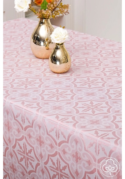 Sare Lüx Jakar Kumaş Pudra Masa Örtüsü Dikdörtgen 160x220 Cm - 1109 Çok Renkli