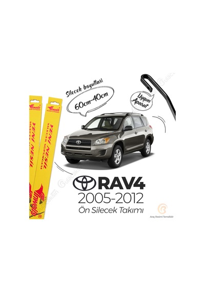 Toyota Uyumlu Rav Muz Silecek Takımı 2005-2012 İnwells
