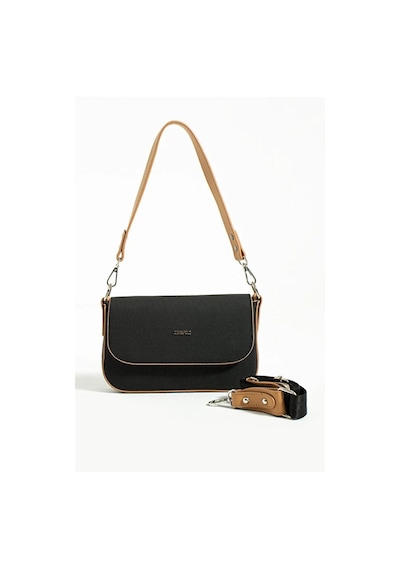 Just Polo Kadın Günlük Kullanıma Uygun Su Geçirmez Şık El Ve Omuz Çantası Shopper Ebat: 23 X 14 Cm Siyah - Taba