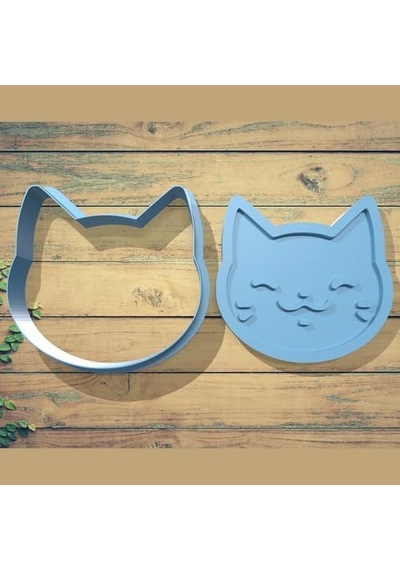 Sevimli Kedi Temalı Kurabiye Kalıbı Ve Kesici 50 x 22