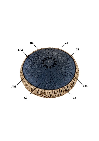 Meinl Sonic Energy 10" Medium Octave Steel Tongue Drum C Minor, 8 Notes, 432 Hz, Navy Blue